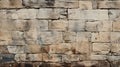 Exquisite textured image of ancient hand hewn stone wall with rich colors detailed texture