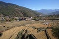 Exquisite Thimphu Dzong With Rice Paddies In Bhutan