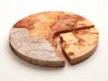 Exquisite 2-Tiered Sandstone Pizza Board: Elevate Your Home Dining Experience! Royalty Free Stock Photo