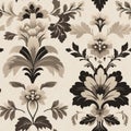 Exquisite and timeless seamless pattern featuring intricate victorian wallpaper textures Royalty Free Stock Photo