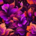 Exquisite and vibrant floral seamless pattern with a stunning array of captivating colors