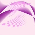 An exquisite white background with wavy violet-pink lines.