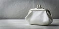 Exquisite White Leather Coin Purse A Minimalist Elegant and Compact Accessory for Everyday Use Royalty Free Stock Photo
