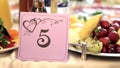 Exquisitely decorated wedding table in restaurant