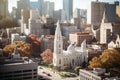 Exquisitely Detailed Paper Model of a Modern City with Urban Buildings and Skyscrapers