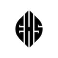 EXS circle letter logo design with circle and ellipse shape. EXS ellipse letters with typographic style. The three initials form a Royalty Free Stock Photo