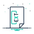 Mix icon for Ext, file and letter