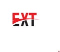 EXT Letter Initial Logo Design Vector Illustration