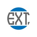 EXT letter logo design on white background. EXT creative initials circle logo concept. EXT letter design