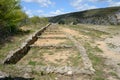 Ancient remainings of the Roman villa in Navarra