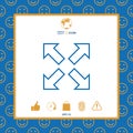 Extend, resize line icon