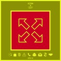 Extend, resize line icon
