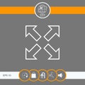 Extend, resize line icon