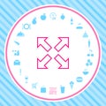 Extend, resize line icon
