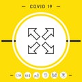 Extend, resize line icon. Graphic elements for your design