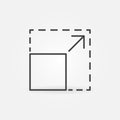 Extend or Scaling vector concept icon in thin line style Royalty Free Stock Photo