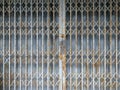 Extendable Steel Door is a steel door formed by the assembly of several long steel Royalty Free Stock Photo