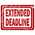 Extended deadline rubber stamp Royalty Free Stock Photo