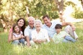 Extended Family Group In Park