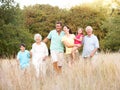 Extended Family Group In Park