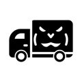 ghost box car icon solid illustration helloween
