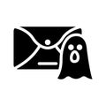 ghost email icon solid illustration helloween