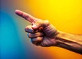 Extended Index Finger: A Close-Up Hand Gesture for Educational and Instructional Materials