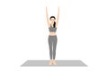 Extended Mountain Pose, Urdhva Hastasana Royalty Free Stock Photo