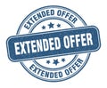 extended offer stamp. extended offer round grunge sign.