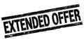 EXTENDED OFFER text on black rectangle stamp sign Royalty Free Stock Photo