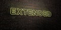 EXTENDED -Realistic Neon Sign on Brick Wall background - 3D rendered royalty free stock image