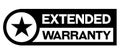 Extended warranty stamp on white