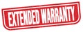 EXTENDED WARRANTY text written on red stamp sign