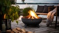 Extending the hygge atmosphere outdoors with an outdoor fire pit. In the spirit of hygge