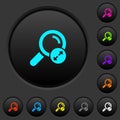 Extending search results dark push buttons with color icons