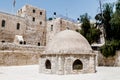 Extension in the courtyard of the Dome in Ethiopian monastery near the Church of the Holy Sepulchre in the old city of Jerusalem, Royalty Free Stock Photo