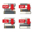 Extension file icons Royalty Free Stock Photo