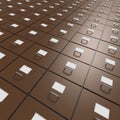 Extensive array of file drawers Royalty Free Stock Photo