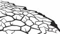 Extensive Cracked Earth Texture Vector Graphic, Drought Effects, vector design Generative AI Royalty Free Stock Photo