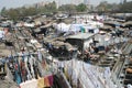 Extensive Indian laundry with clothes drying outside Royalty Free Stock Photo