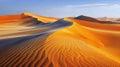 Extensive Orange and Black Sand Dunes