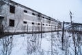 Exterior of abandoned prison