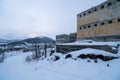 Exterior of abandoned prison Royalty Free Stock Photo