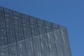 Exterior aluminium fixed louver system as building facade Manchester England