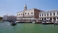 Exterior of ancient beautiful Doges Palace in Venice, sightseeing, tourism