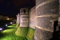 Exterior of Angers Castle, Angers city, Maine-et-Loire, France