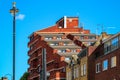 Exterior of an apartment with staggered balconies