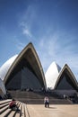 Exterior architecture detail of sydney opera house landmark in a