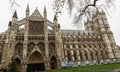 Exterior Architecture of The gothic Westminster Abbey (The Collegiate Church of St Peter at City of Westminster Royalty Free Stock Photo