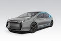 Exterior of autonomous electric car on gray background